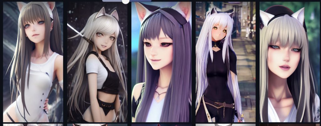 Stable Diffusion Generates Catgirl Images, Stable Diffusion Generates Catgirl Images